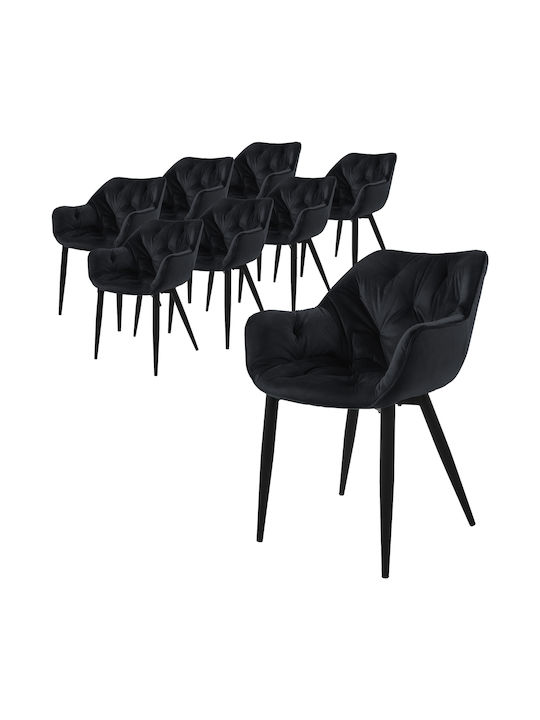 Dining Room Velvet Armchair Velvet 8pcs