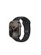 Curea din silicon Thd compatibilă cu Apple Watch 46 mm seria 10 Apple Watch SE 44 mm M L negru