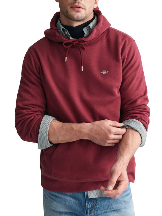 Gant Men's Sweatshirt with Hood and Pockets Red...