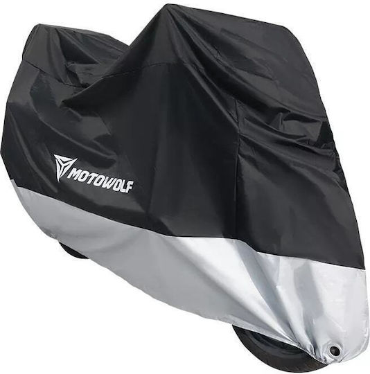 Motowolf 210d Motorcycle Cover Size 265x105x125 Waterproof Sun Wind Rain Protection Soft Interior