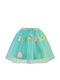 Kids' Tulle Skirt Floral Green