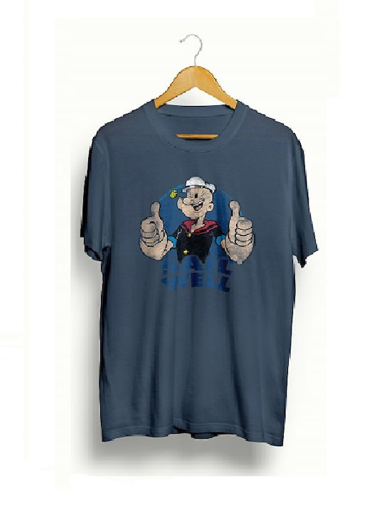 Semiology T-shirt Blau Baumwolle