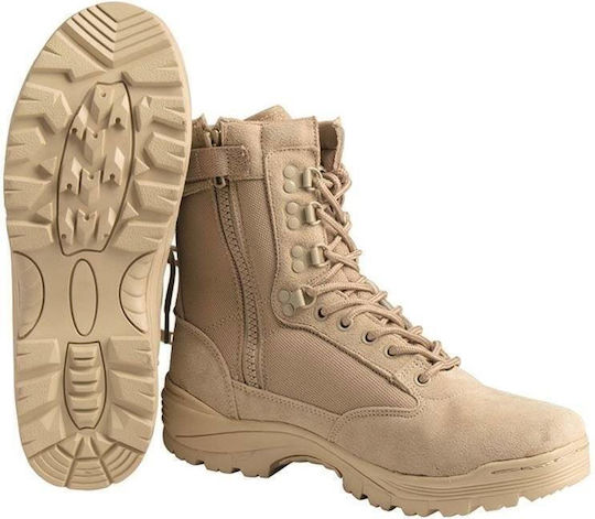 Mil-Tec Militärische Halb-Stiefel Tactical Wildleder Sand