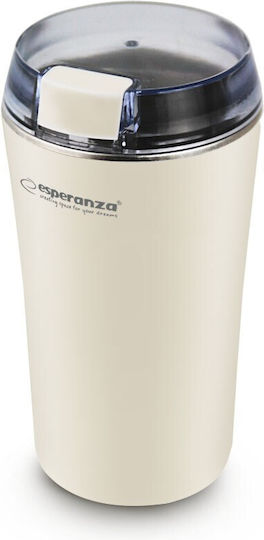 Esperanza Elektrischer Kaffeemühle 160W mit einer Kapazität von 70gr Beige