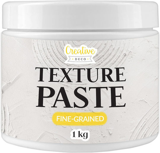 Creative Deco Structural Fine Grain Pasta 1kg White Fine Mass Art Projects Acrylic Painting Easy To Use A Spatula 3D Effects Textures