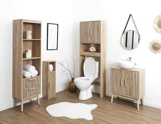 The Home Deco Factory Στήλη Μπάνιου Δαπέδου 40x30x160cm Καφέ