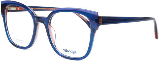 Woodys Barcelona Bakkali Men's Acetate Prescription Eyeglass Frame Purple