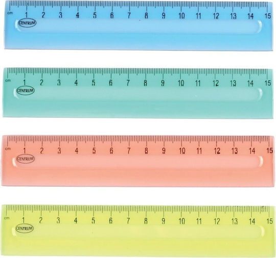 Centrum Riglă din Plastic 15 cm Diverse Culori