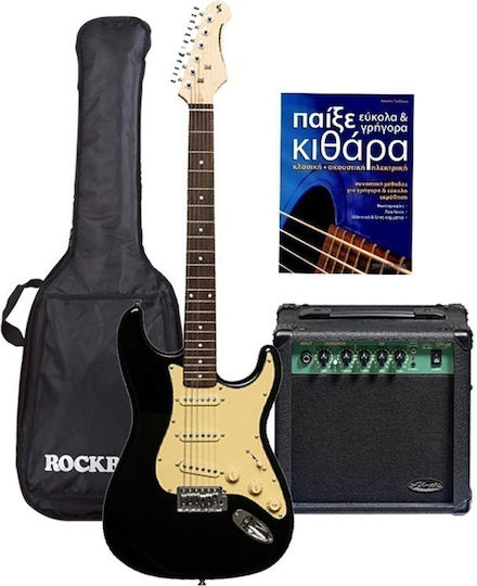 Stagg SES-30 BK Комплект Електрическа Китара SG Черна с Калъф