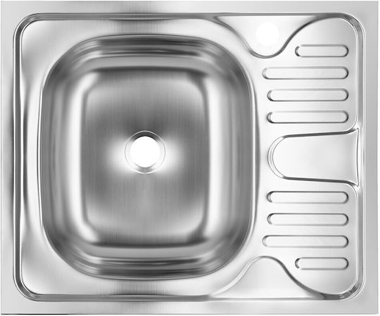 Sanitec Ένθετος Νεροχύτης Inox Μ60xΠ50cm Γκρι