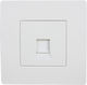 Elmark Basic Tz112 Μονή Πρίζα Δικτύου RJ45 με Πλαίσιο σε Λευκό Χρώμα 38300
