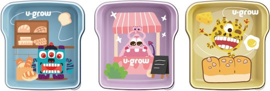 U-Grow Plastic Kids' Lunch Set 300lt Multicolour