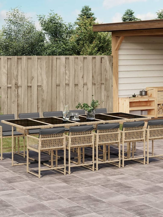 Garten- und Outdoor-Möbelsets Speisesaal 11 Stü...
