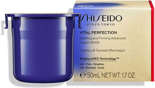 Shiseido Vital Perfection Пълнител 24-часов Крем за Лице за Хидратация Против Стареене и Стягане 50ml