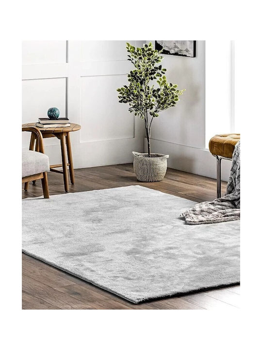 Homeone Solid Rug Rectangular Furry Grey RBTGR-130