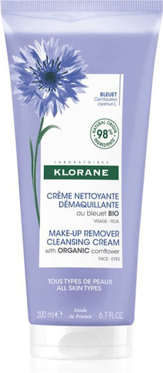 Klorane Au Bleuet Bio Gesichtsreiniger Creme mit Feuchtigkeitsspendender Wirkung 200ml