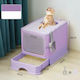 Cat Toilet Closed with Filter and Sieve Purple L40 x W50 x H40cm