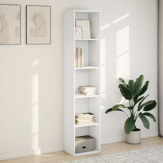 Bibliotecă Albă 40x30x189 cm