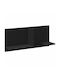 Shelf Wall Black Velvet-Black Metal 70x16.5x30cm