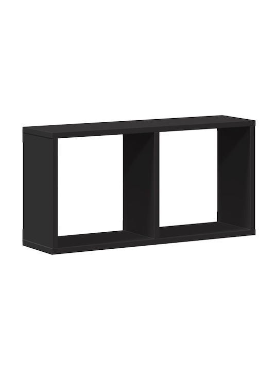 Shelf Wall Black Velvet-Black Metal 60x16x30cm