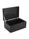 Creative Deco Schwarze Große Holz-Aufbewahrungsbox mit Deckel 30 x 20 x 14 cm + 1 cm Ohne Griffe Dekorative Truhe Ideal für Dokumente Andenken Spielzeug Werkzeuge