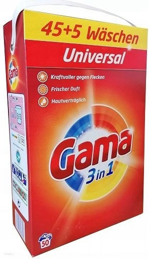 Gama Απορρυπαντικό σε Σκόνη για Χρωματιστά Ρούχα 3kg (50 Μεζούρες)