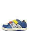 Mickey Mouse Kids Sneakers with Hoop & Loop Closure Blue