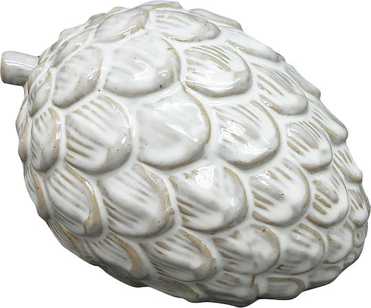 Mondex Dekorativer Ananas aus Keramik 17.2x12x17.2cm 1Stück Mondex Dekorativer Ananas aus Keramik 17.2x12x17.2cm 1Stück