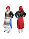 Traditional Kids Costume Cretan girl with Scarf with 3 Rows Necklace