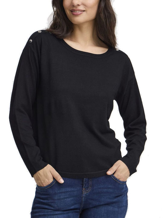 Fransa Damen Pullover Black