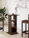 Table Bar Wooden Brown Oak 60x60x102cm