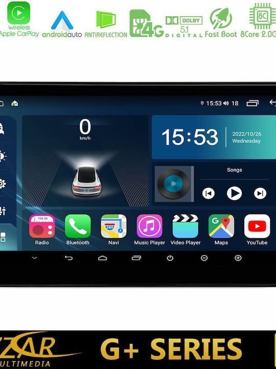 Bizzar Sistem Audio Auto pentru Opel Astra / Corsa / Antara / Zafira / Combo / Meriva / Vectra / Tigra 2021-2022 (Bluetooth/USB/WiFi/GPS/Apple-Carplay/Android-Auto) cu Ecran Tactil 9"