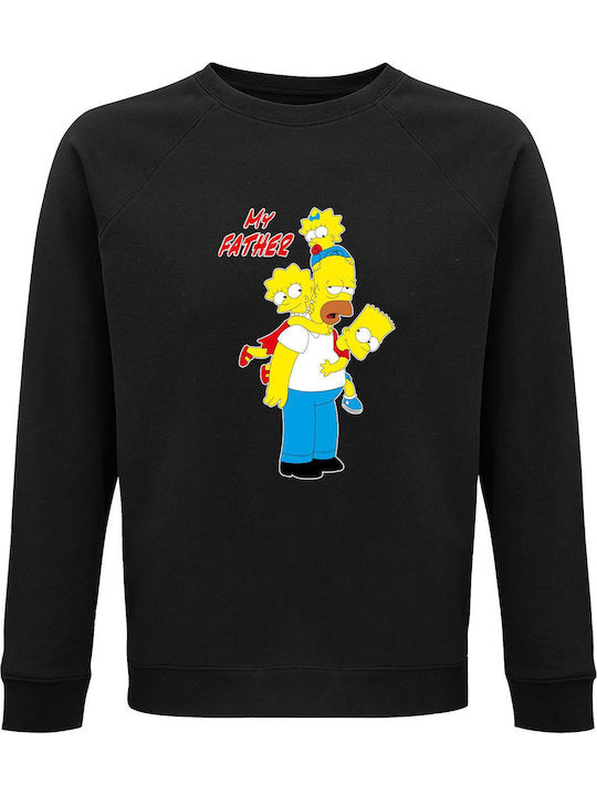 Kinder-Sweatshirt Black My Father The Simpsons Style