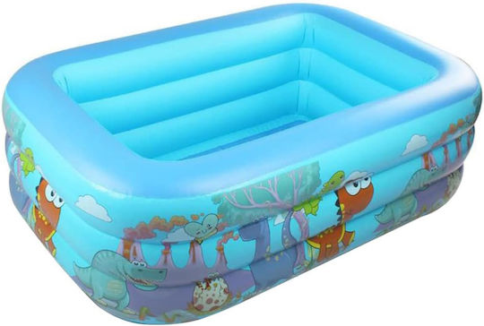 Kinder Schwimmbecken Aufblasbar 150x105x55cm Hellblau