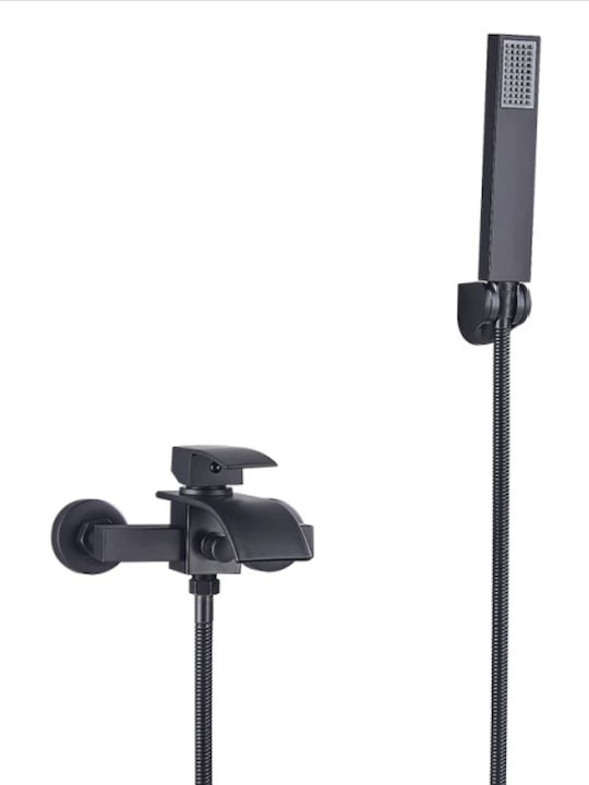 Mixing Bathtub Shower Faucet Complete Set Black