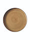 GTSA Plate Shallow made of Porcelain Brown with Diameter 21cm