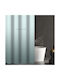 Guy Laroche Christy Shower Curtain Fabric with Hooks 180x185cm Aqua Grey