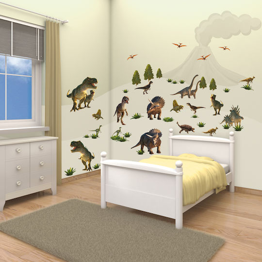 Walltastic Детска стикерна за стена Стена Dinosaur Land Decor Kit 51бр