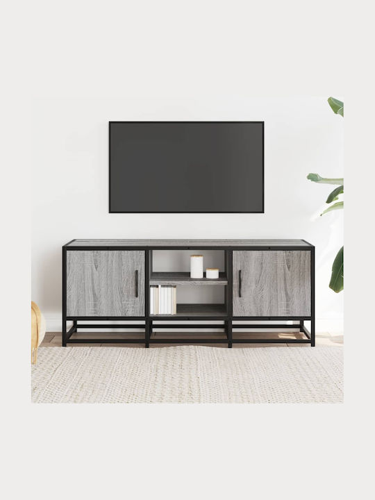 TV Stand Made of Metal and Wood Gray Sonoma M10...