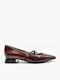 Patent Leather Burgundy Heels with Strap
