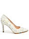 Lodi Leather White Heels