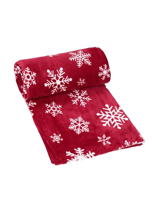 Christmas Fleece Blanket Red Single 150x200cm