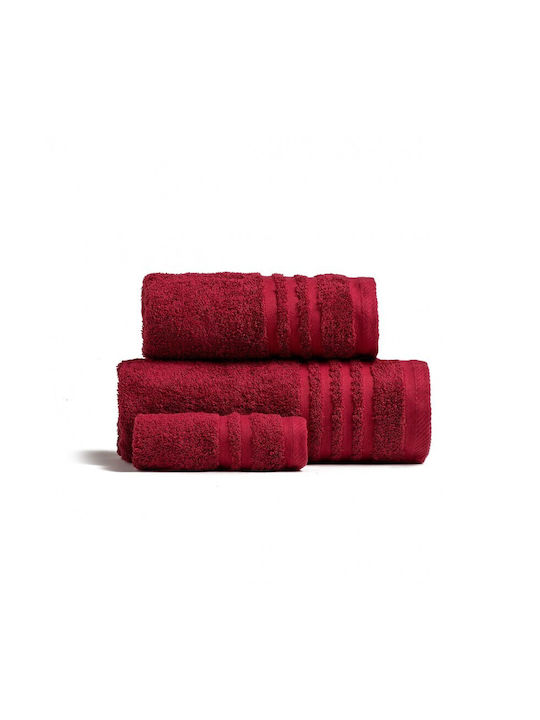 Melinen Bath Towel Set 3pcs Premio Bordeaux Wei...