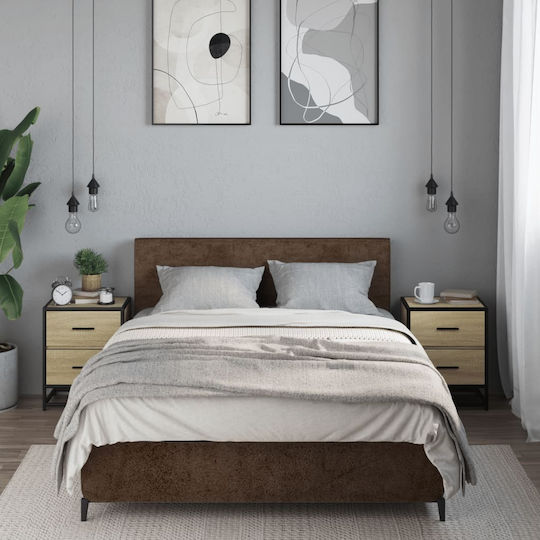 Комоди Дървени Дъб Сонома 2бр 40x31x50см