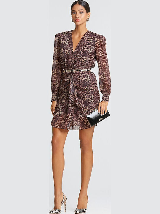 Lynne Mini Shirt Dress Dress Wrap with Ruffle Cherry 152-511032-311 |  Skroutz.mt