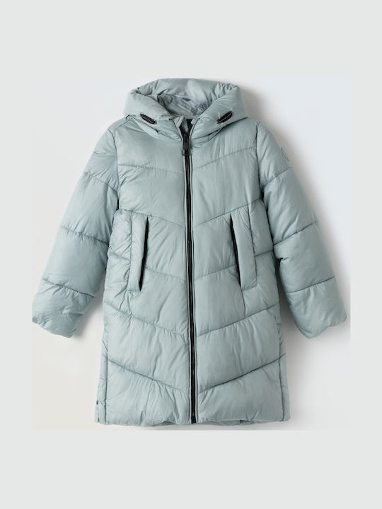Kids' Casual Jacket Long with Hood Bay Leaf Mint
