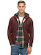 Cardigan With Hood Burgundy