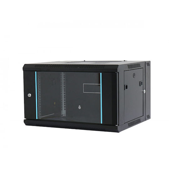 DateUp Επιτοίχια Καμπίνα Rack 12U 60x63.5cm Μαύρο