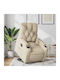 Relax Armchair with Footstool Cream 74x86.5x93.5cm
