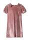 Kinderkleid Kurzärmelig Samt Pink